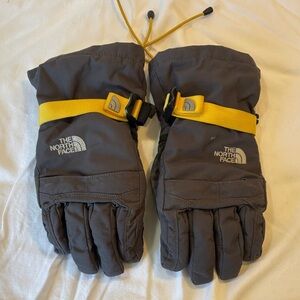The North Face Kids Mittens - Gray and Yellow